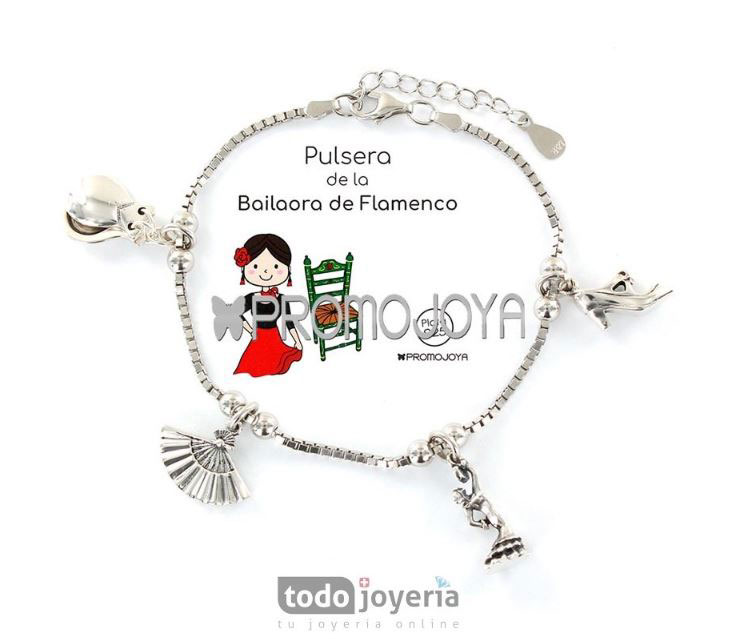 Silver Bracelet Eres lo Más Collection. Bailaora Flamenca