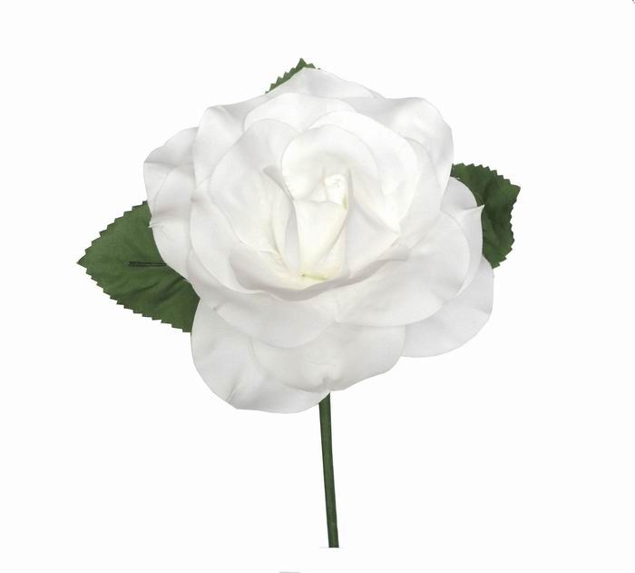 Flamenca Flower Big Rose. Parma Model. White. 15cm