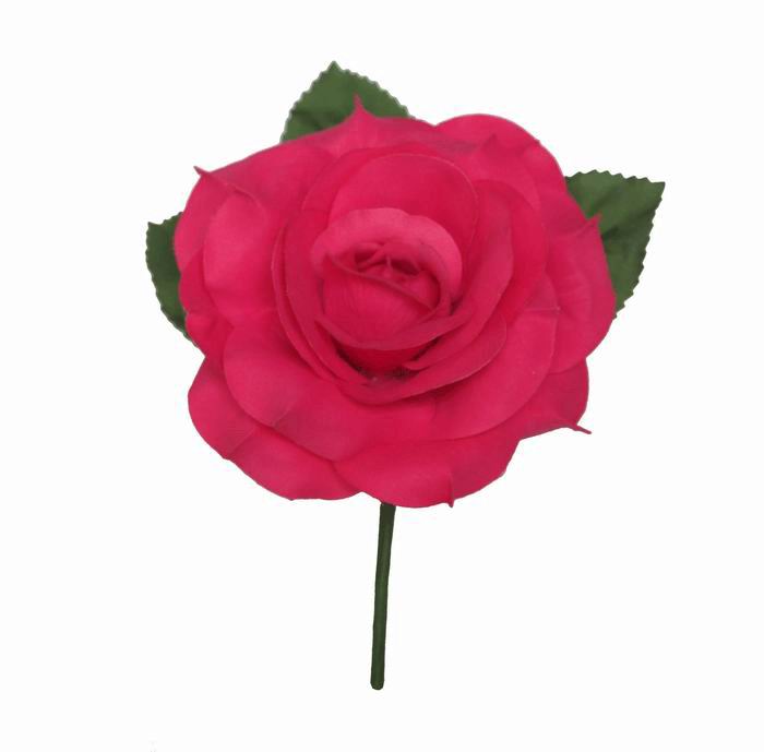 Flamenca Rose in Fuchsia Medium size. Model Venecia. 11cm