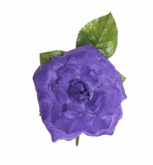 Grande Rose Fleur Flamenca. Modèle Parma. Violet. 15cm