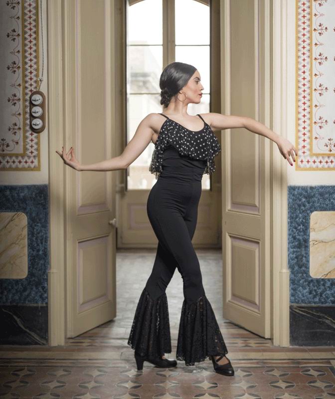 Pantalon de Flamenco à Taille Haute Modèle Annecy. Davedans