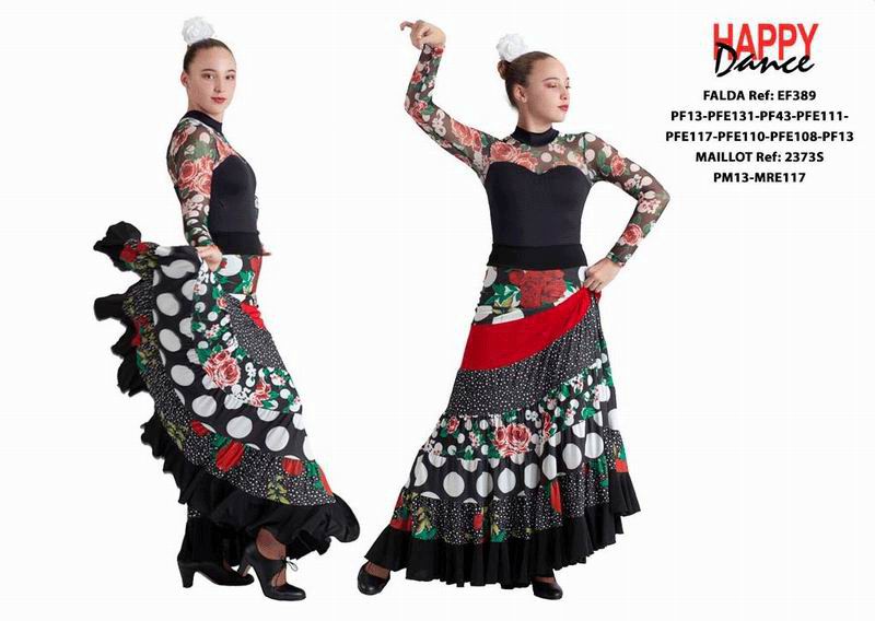 El Flamenco Vive, Falda flamenca de ensayo con trincha y mucho vuelo para  baile flamenco EF126 - Español
