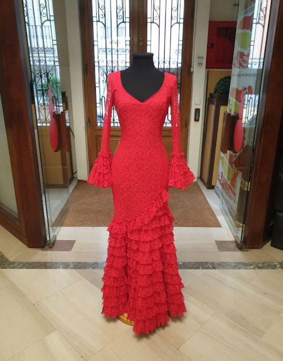 Vestido de Flamenca Outlet. Clavelina Rojo. Talla