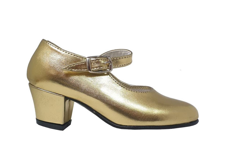 Gold Flamenco Dance Shoes