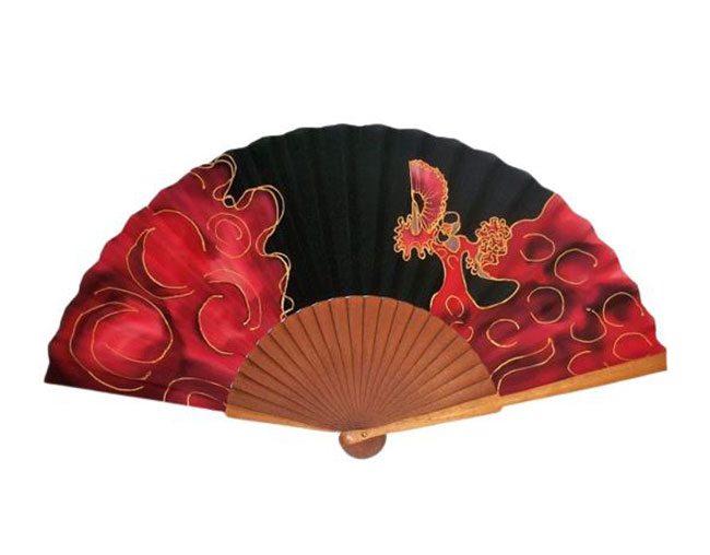 Hand painted Silk Fan. MA90