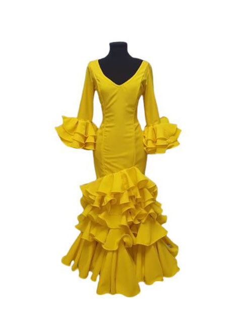 Traje de flamenca amarillo- PALMA DEL RÍO - Trajes flamenca mujer <
