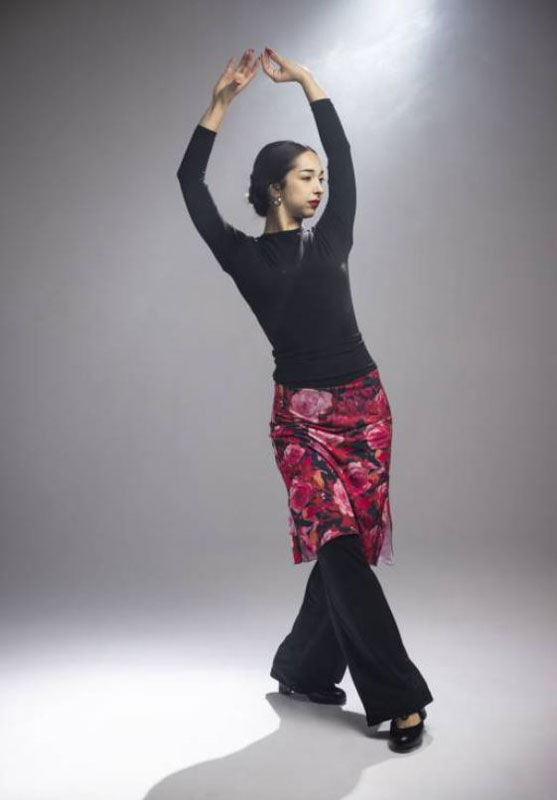 Falda Pantalón Flamenco Niebla. Davedans