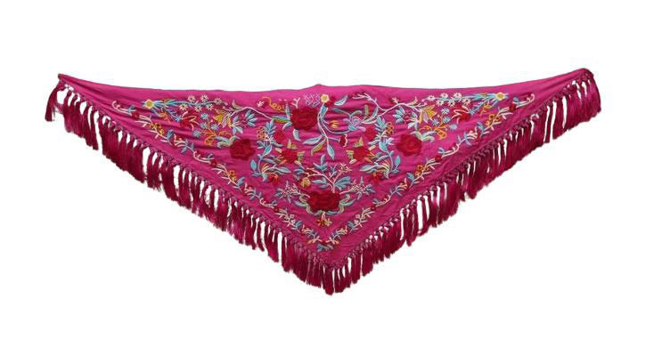 Hand Embroidered Small Shawls in Cantillana Seville