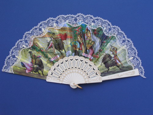 Fan with flamenco and bullfights scenes ref. 2781
