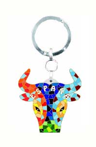 Porte clés tête de taureau Gaudi