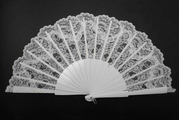 White Fan with Lace