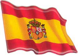 Spanish fluttering flag