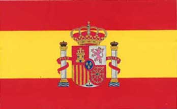 Bandera España con Escudo - Adhesivo