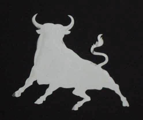 Big Silver San Fermín Bull Figure - Sticker