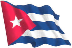 Autocollant du drapeau cubain