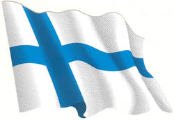 Autocollant du drapeau finlandais