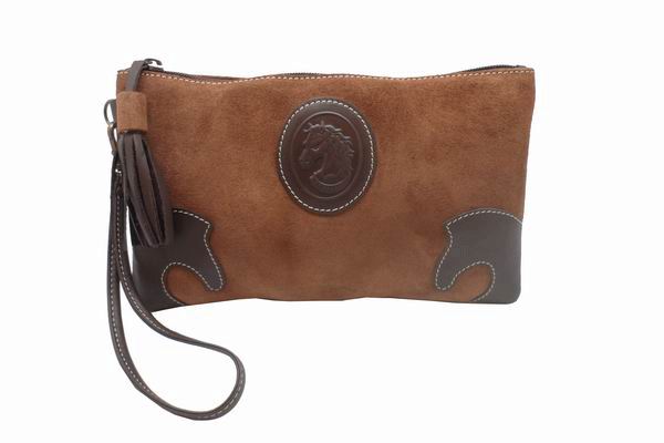 Brown Split Leather Shoulder Bag