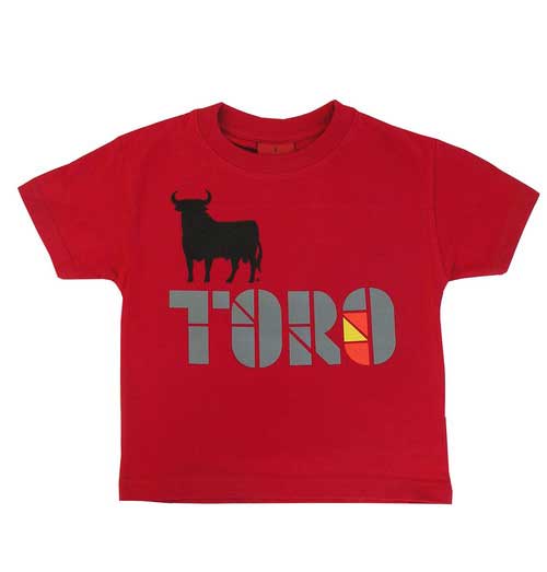 Osborne bull logo t-shirt for children. Red