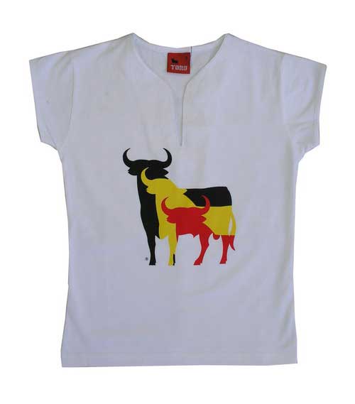 Camiseta 3 Toros Osborne Blanca para Mujer