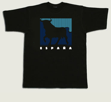 T-shirt España and bull with effect of depth