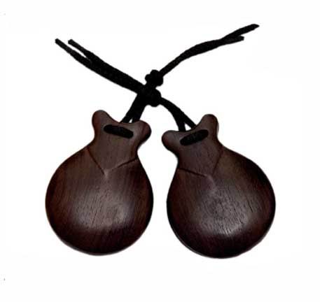 Brown Rosewood Imitation Flamenco Castanets by Jale