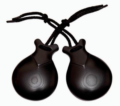 Black Compressed Canvas Flamenco Castanets by Jale