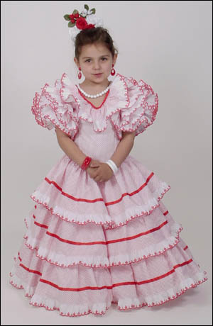 Robe flamenco pour fille: mod. tira bordada