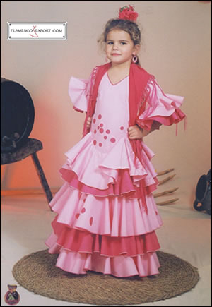 Trajes de flamenca niña - mod. Churumbel Pintado