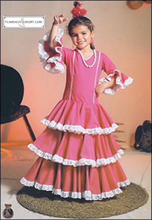 Trajes de flamenca niña - mod. Guinda