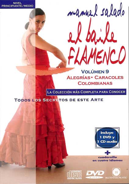 CD　DVD教材　Manuel Salado: El baile flamenco - Alegrías, Caracoles y Colombianas. Vol. 9
