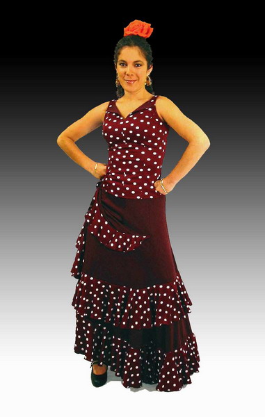 Faldas de ensayo para bailar flamenco. Tamara