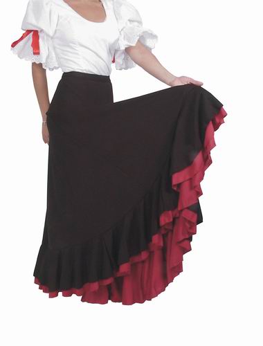 Rehearsal Flamenco Skirt: Model Ana Double Ruffle