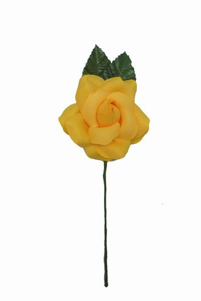 Flor flamenca para niña. 7cm. Amarilla