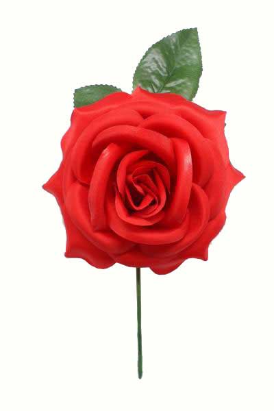 Grande Rose Unie CH. Fleur en Tissu. 13cm