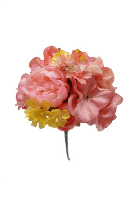 Ramillete de Flores Flamencas en Rosa. Ref. 52EAM. 16cm