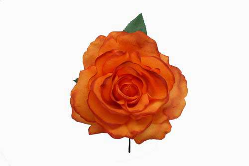 フラメンコ・コサージュ（花）バラ  Rosa del Sur　カラ－:オレンジ