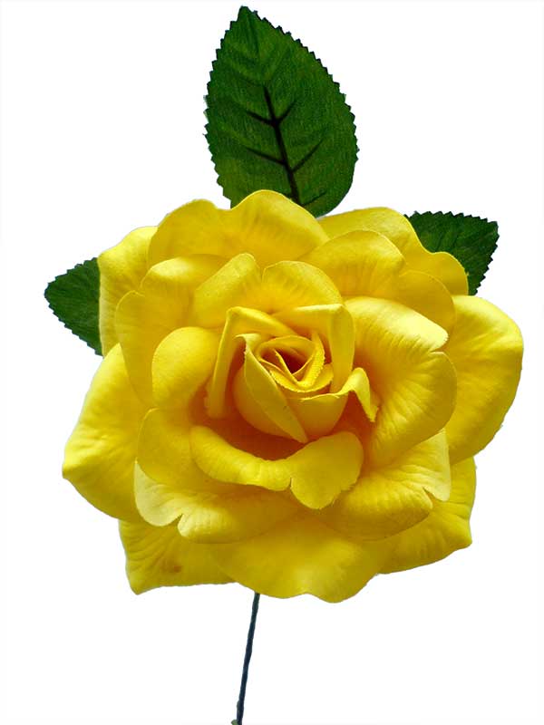 Fabric Flamenca Flower. Yellow Toscana. 13.5 cm