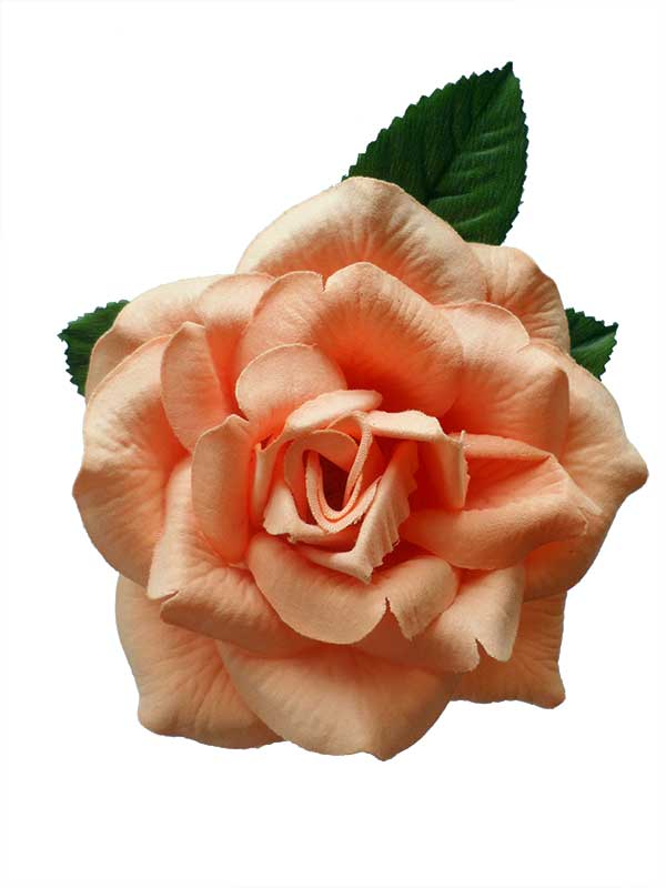 Fleurs de Flamenca en Tissu. Toscana Saumon. 13.5 cm
