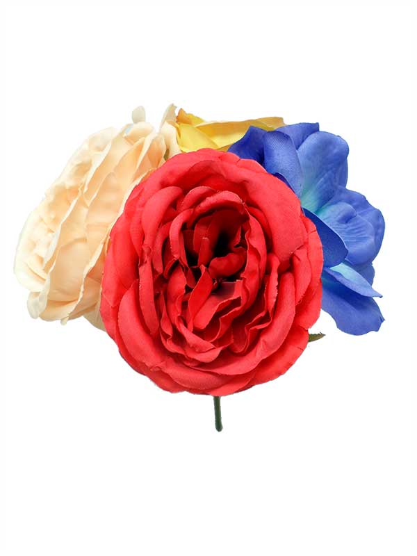 Bouquet de Fleurs de Flamenca Mauves et Rouges