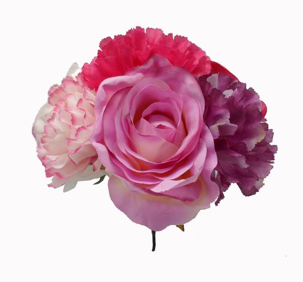 Bouquets de Fleurs de Flamenco de Ton Rose et Blanc
