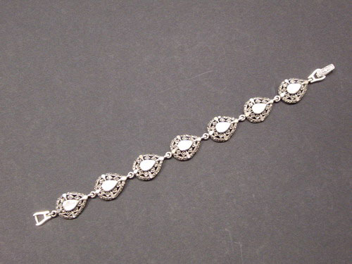Mother of pearl and silver bracelet Ref. 100