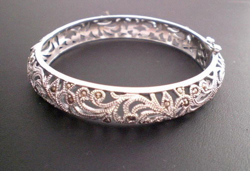 Silver 925 bracelet with marcasitas