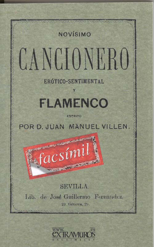 復刻版書籍　Novisimo cancionero erotico-sentimental y flamenco