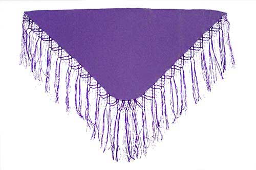 ハンドメイド薄紫マントンシ－ジョ 房飾り薄紫&紫