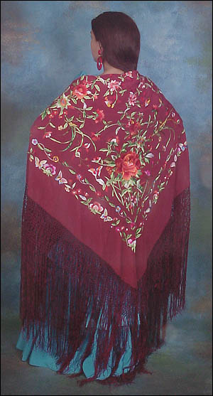 Manila embroidered shawl ref.  154637