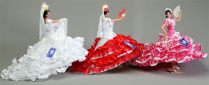 Muñecas Bailaoras flamencas - 34 cm.
