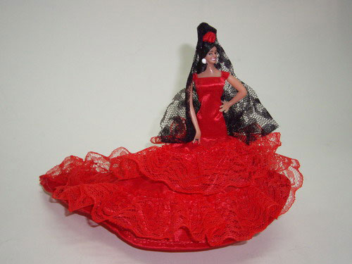 Poupée danseuse flamenca mod. Isabelilla Roja   15 cm