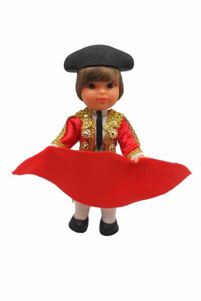 闘牛士人形 赤いカポ－テ&モンテラ帽子. 25cm