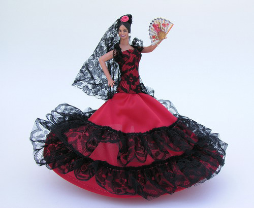 Muñeca Flamenca Tradicional - 21cm