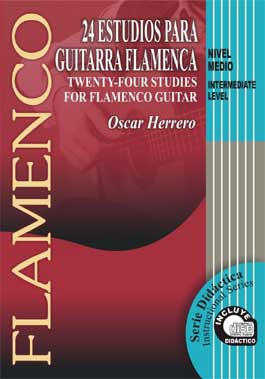ＣＤ教材　24 estudios para Guitarra Flamenca Nivel Medio por Oscar Herrero